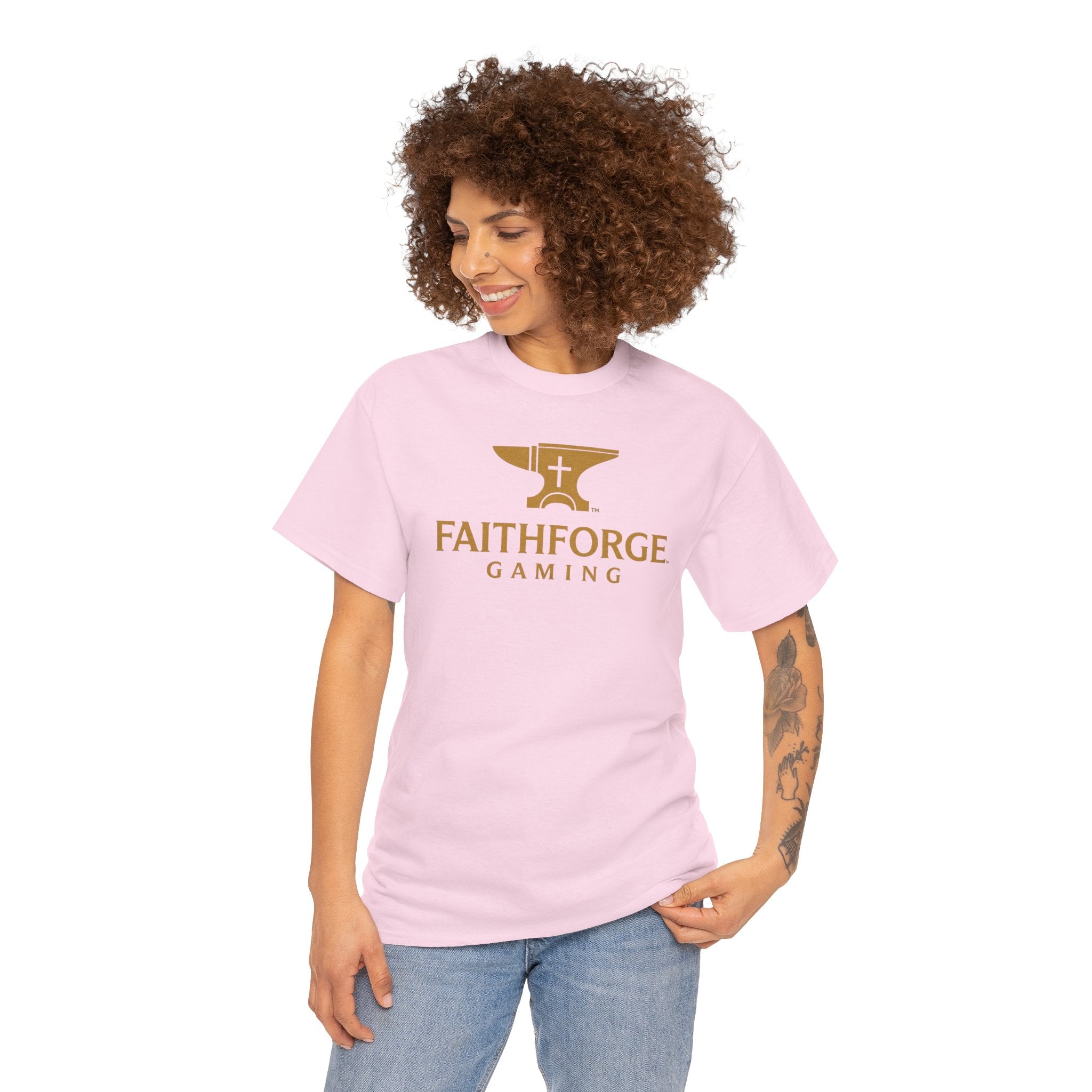 (Canada) FaithForge Gaming T-Shirt — Anvil & Cross Logo Tee for Christian Gamers