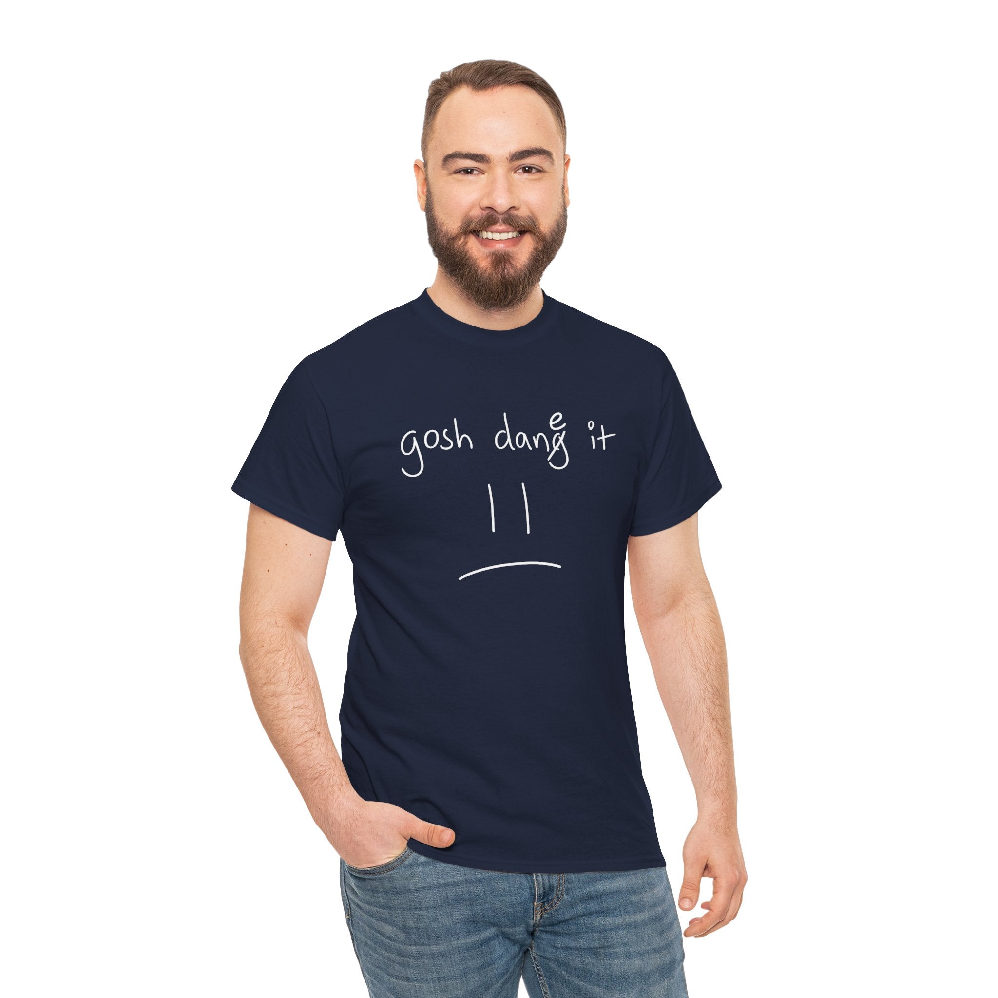 DoctorJSWAYS gosh dane it T-Shirt — Minimal Logo Black Tee with Bold Back Text