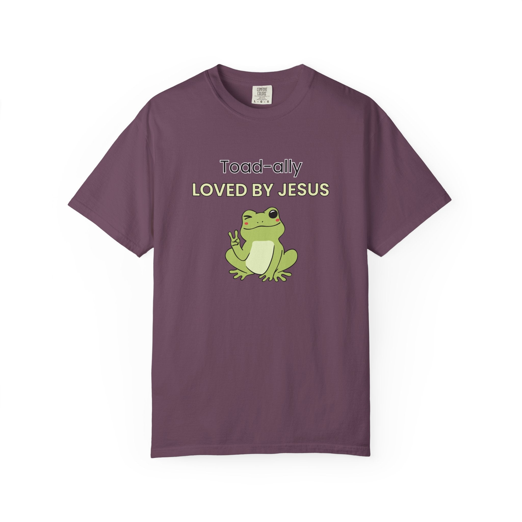 T-shirt - "Toad-ally Loved by Jesus" Cute Frog Christian Tee