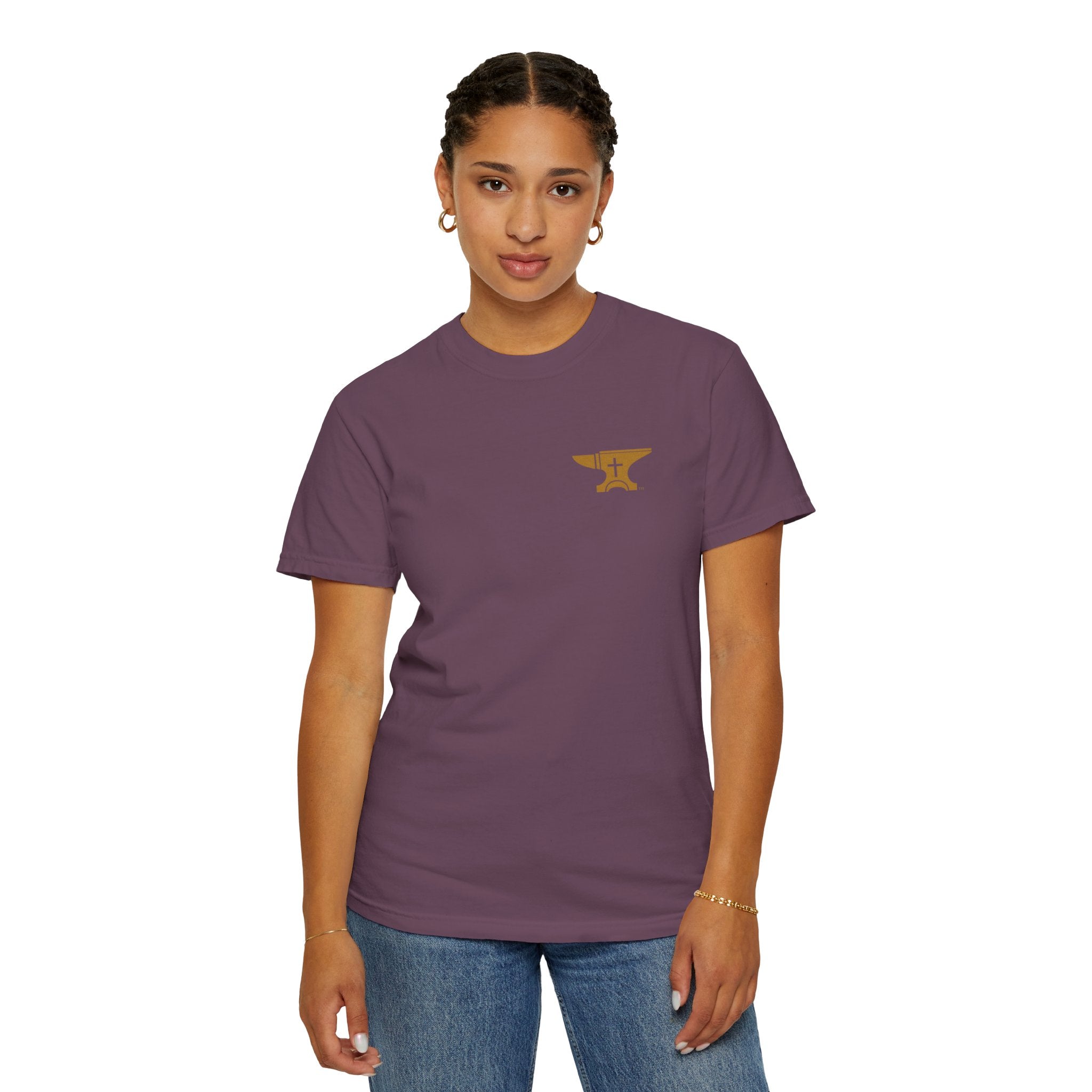 FaithForge Gaming T-Shirt — Logo Tee with Anvil & Cross (Christian Gamer Apparel)