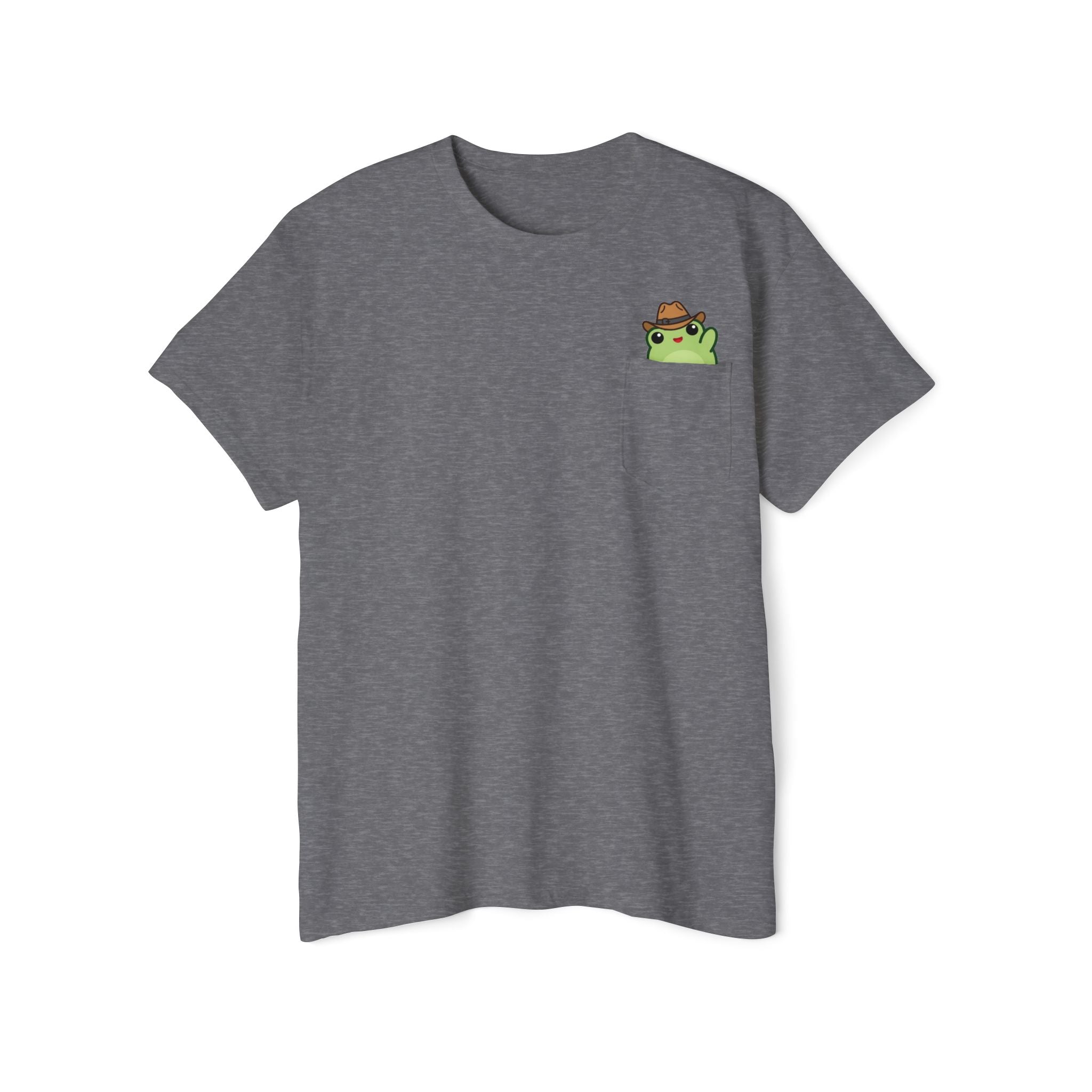 Pocket Frog Tee — Cute Cowboy Frog Pocket Graphic T-Shirt