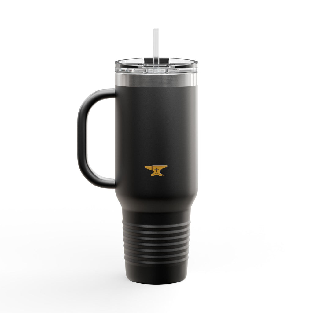 40oz Insulated Travel Mug — FaithForge Gaming Logo