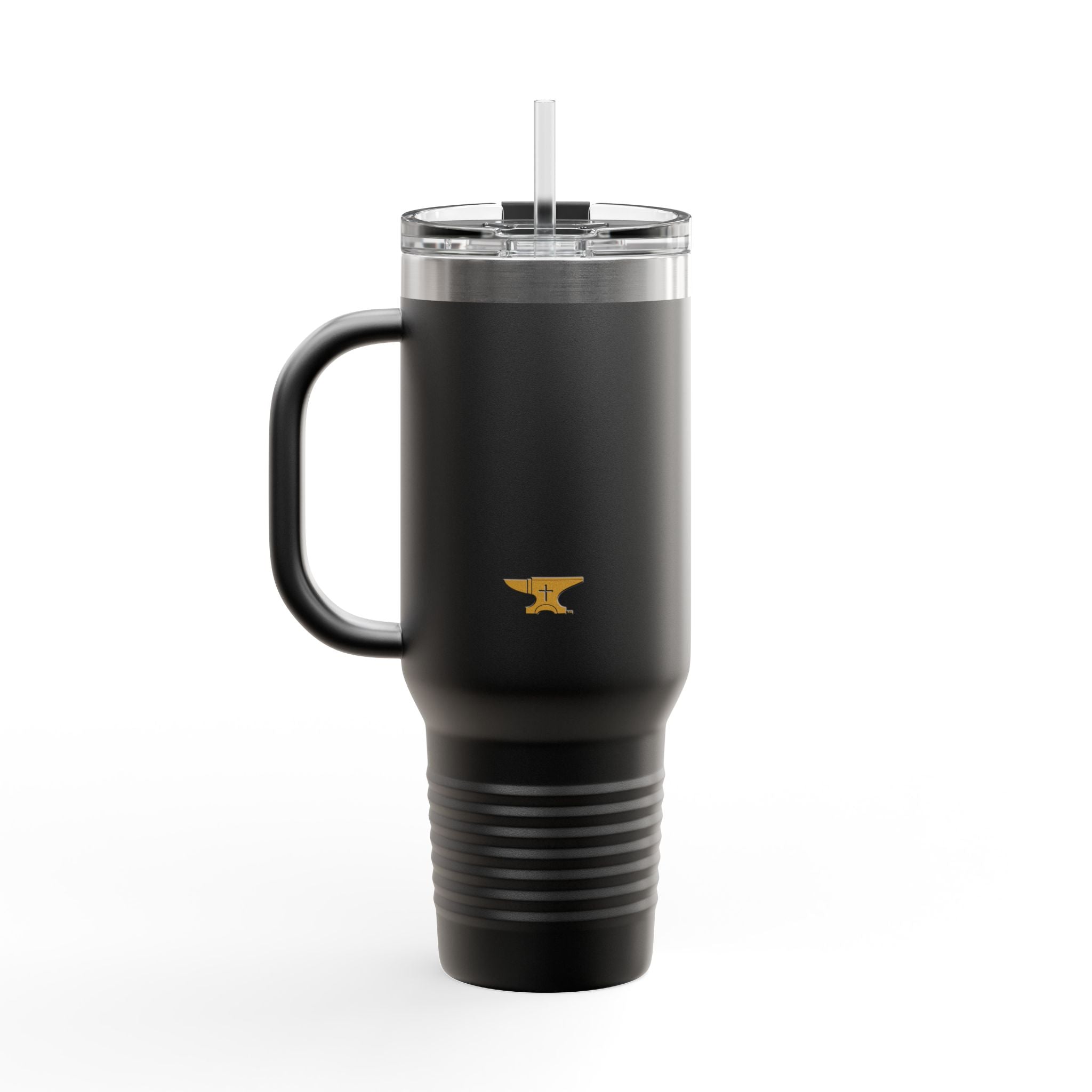 40oz Insulated Travel Mug — FaithForge Gaming Logo