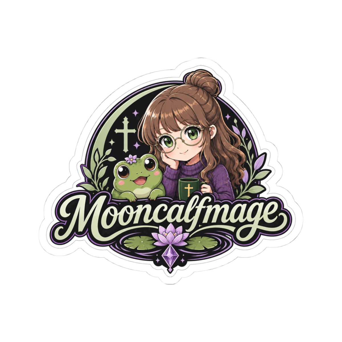 MOONCALFMAGE Kiss-Cut Sticker Indoor — Streamer Decal