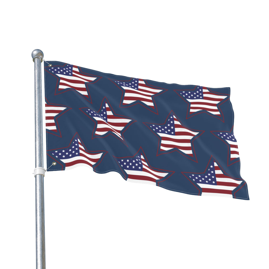 American Star Pattern Double-Sided Flag – Patriotic Stars & Stripes Garden Flag for 4th of July, Memorial Day, Veterans Day