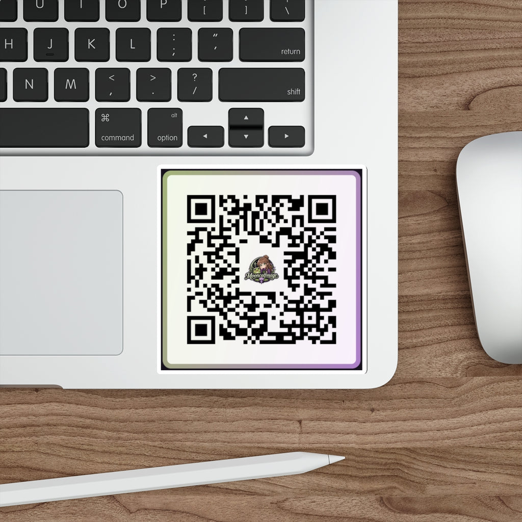 Mooncalfmage Streamer QR Code Die-Cut Sticker Indoor/Outdoor