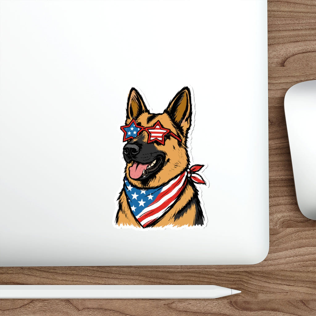 Patriotic Sticker Pack — Shepherd in style in Style 4th of July Red White Blue Die-Cut Sticker