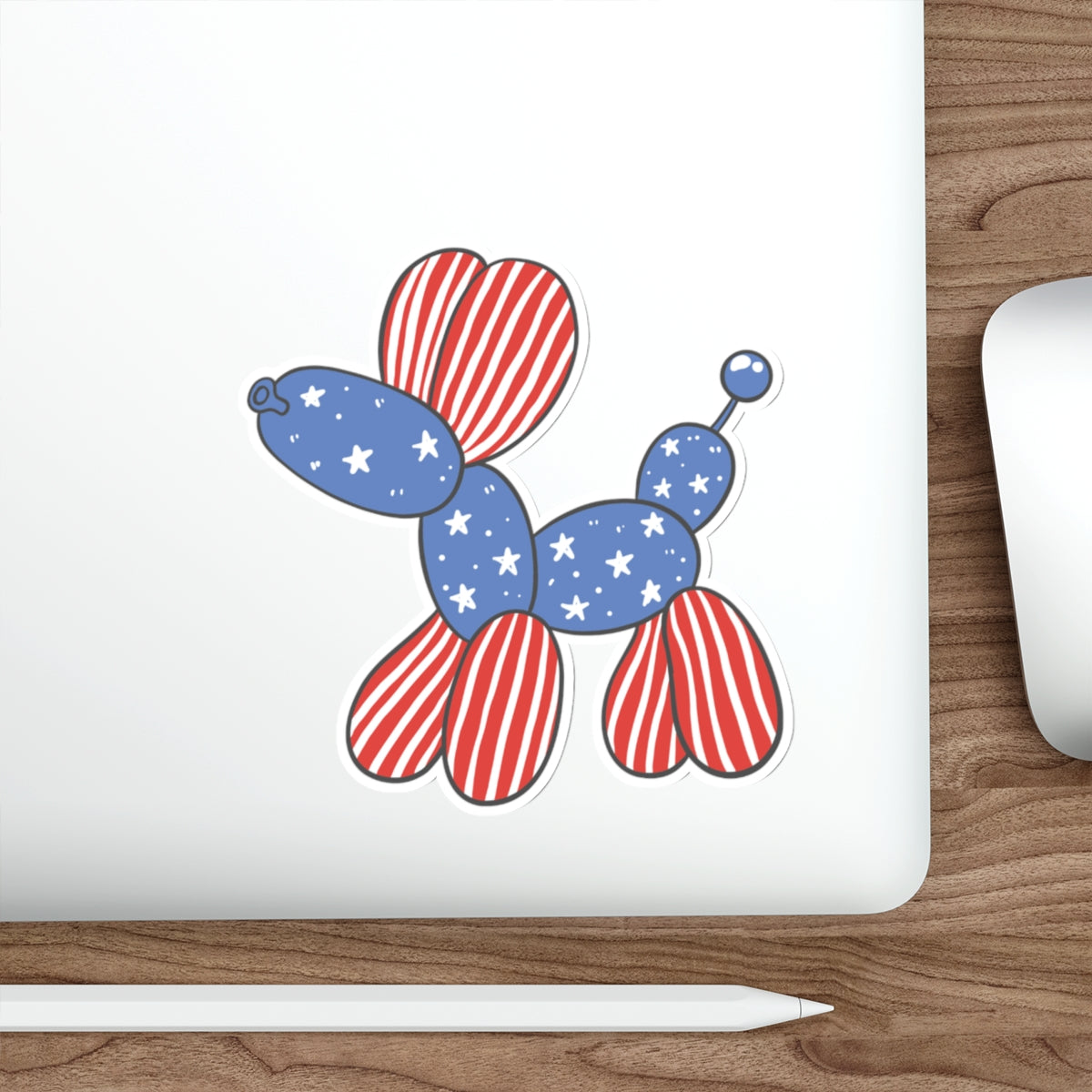 Patriotic Sticker Pack — Ballon Animal 4th of July Red White Blue Die-Cut Stickers
