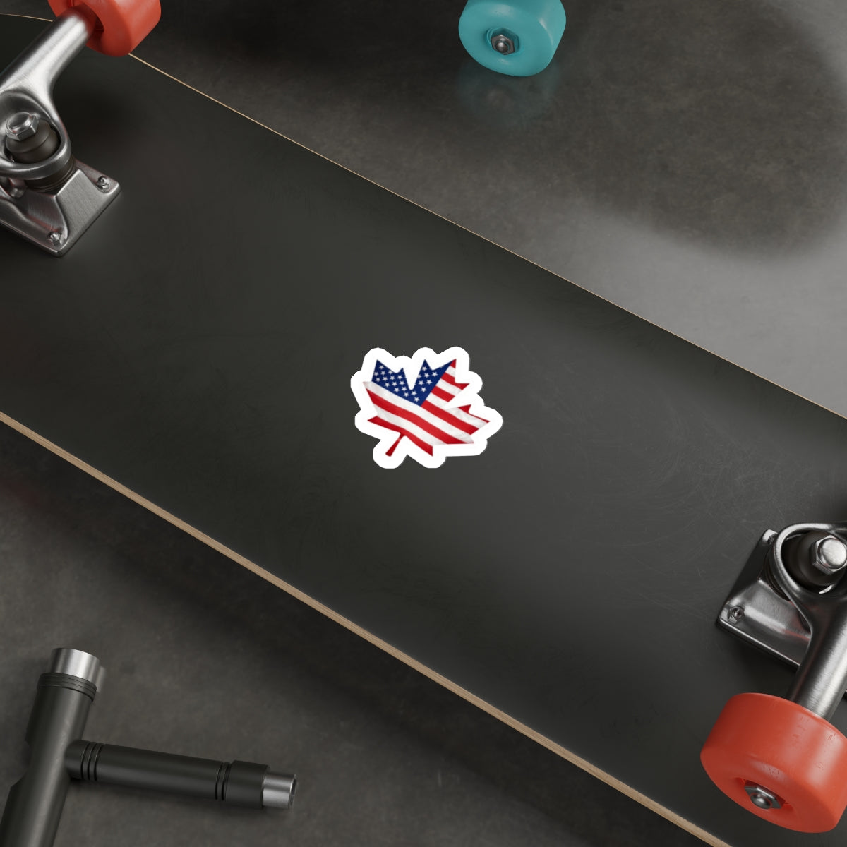Canadian American sticker