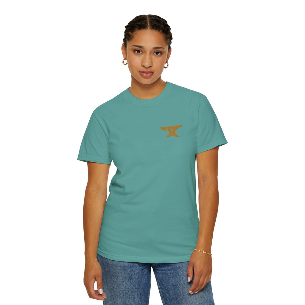 FaithForge OG Gaming T-Shirt — Logo Tee with Anvil & Cross (Christian Gamer Apparel)