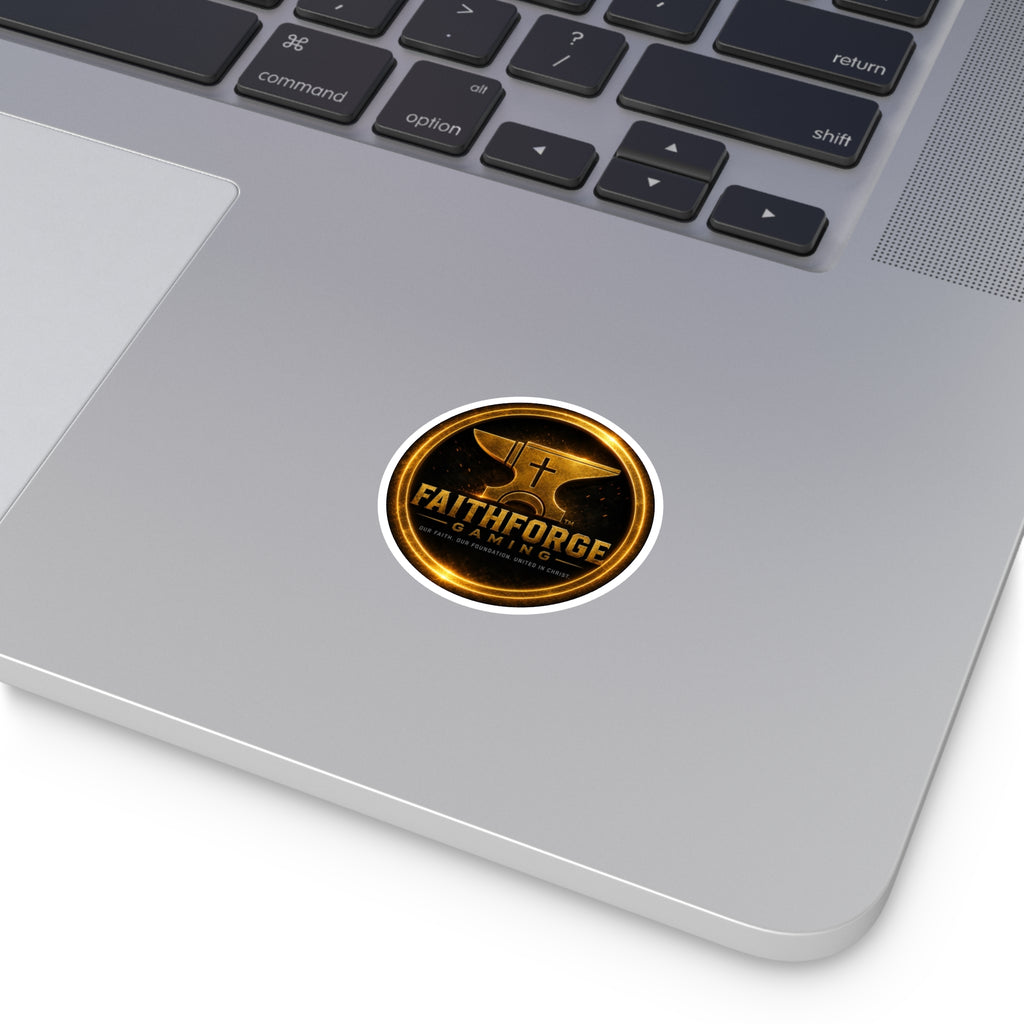 FaithForge Gaming Christian Anvil Round Sticker Indoor/Outdoor