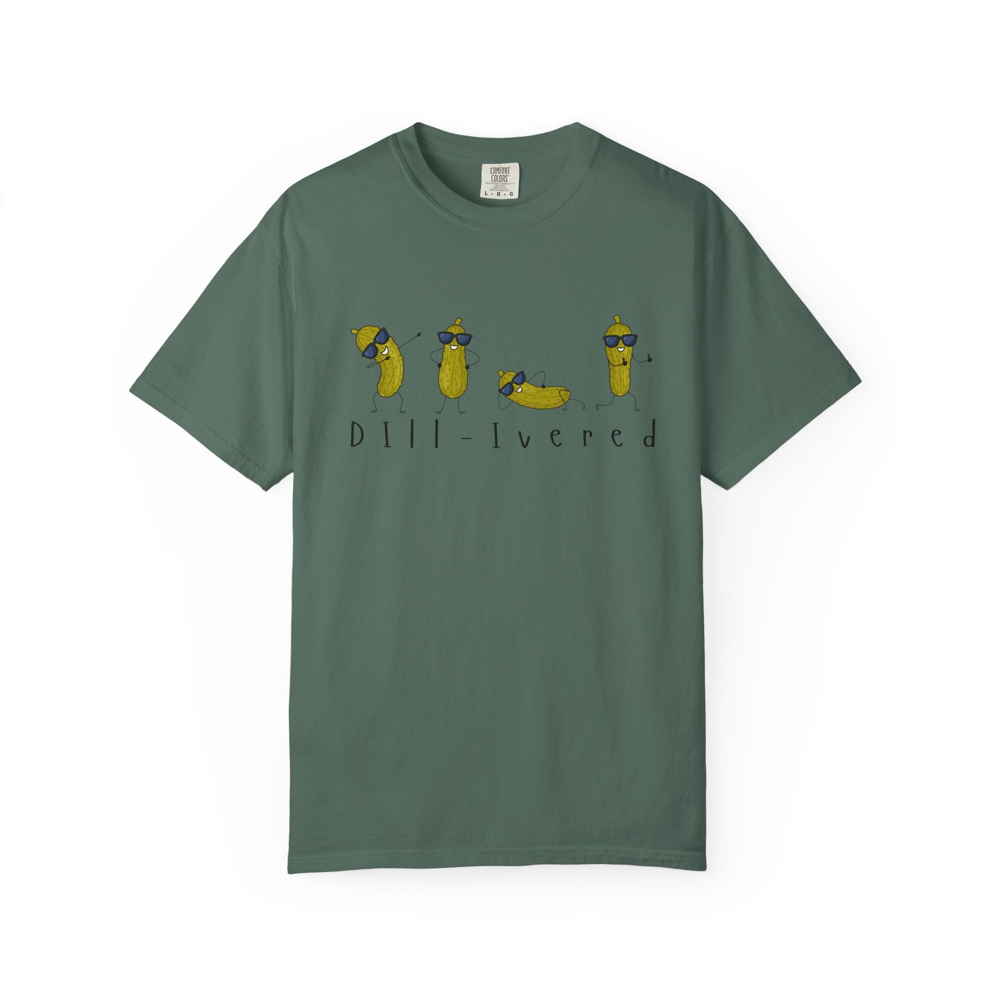Dill-Livered Pickle Pun T-Shirt — Funny Pickle Lover Tee