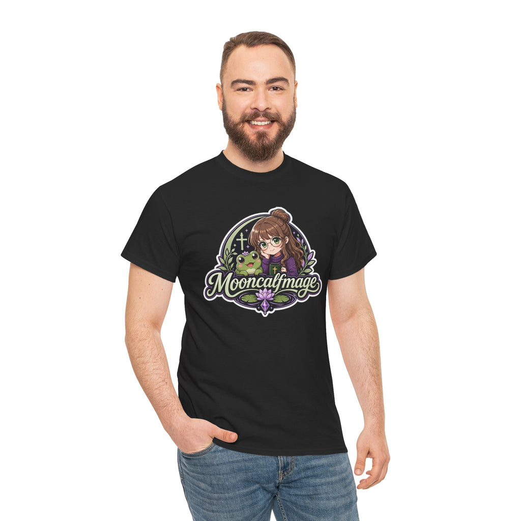 MOONCALFMAGE Logo Tee - Gamer/Streamer T-Shirt Blue GBSG (Gather)