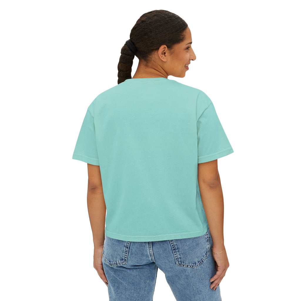 Women's Boxy Tee – Floral “Praise” Graphic Shirt