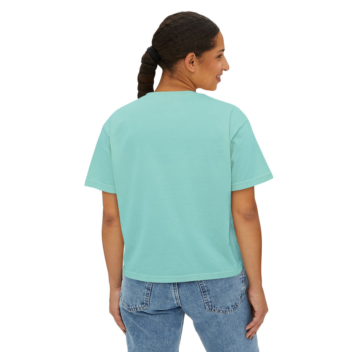 Women's Boxy Tee – Floral “Praise” Graphic Shirt