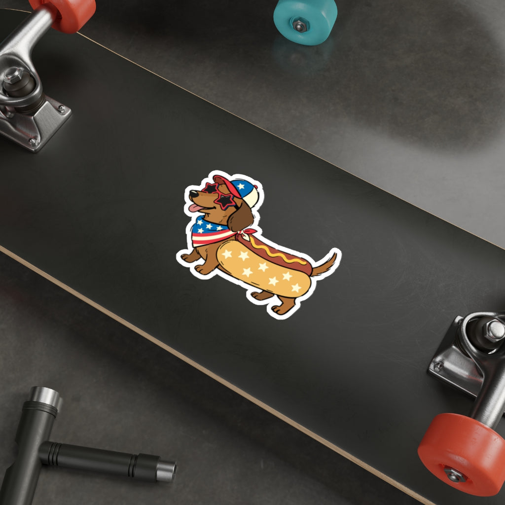 Patriotic Sticker Pack — HotDOG 4th of July Red White Blue Die-Cut Stickers