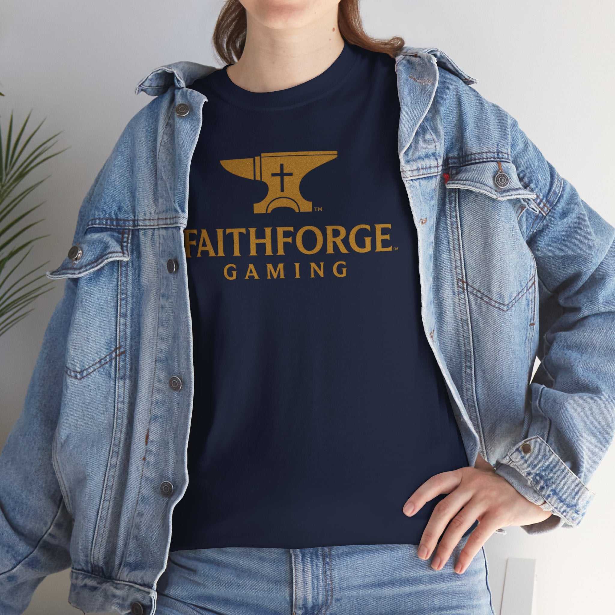(Canada) FaithForge Gaming T-Shirt — Anvil & Cross Logo Tee for Christian Gamers