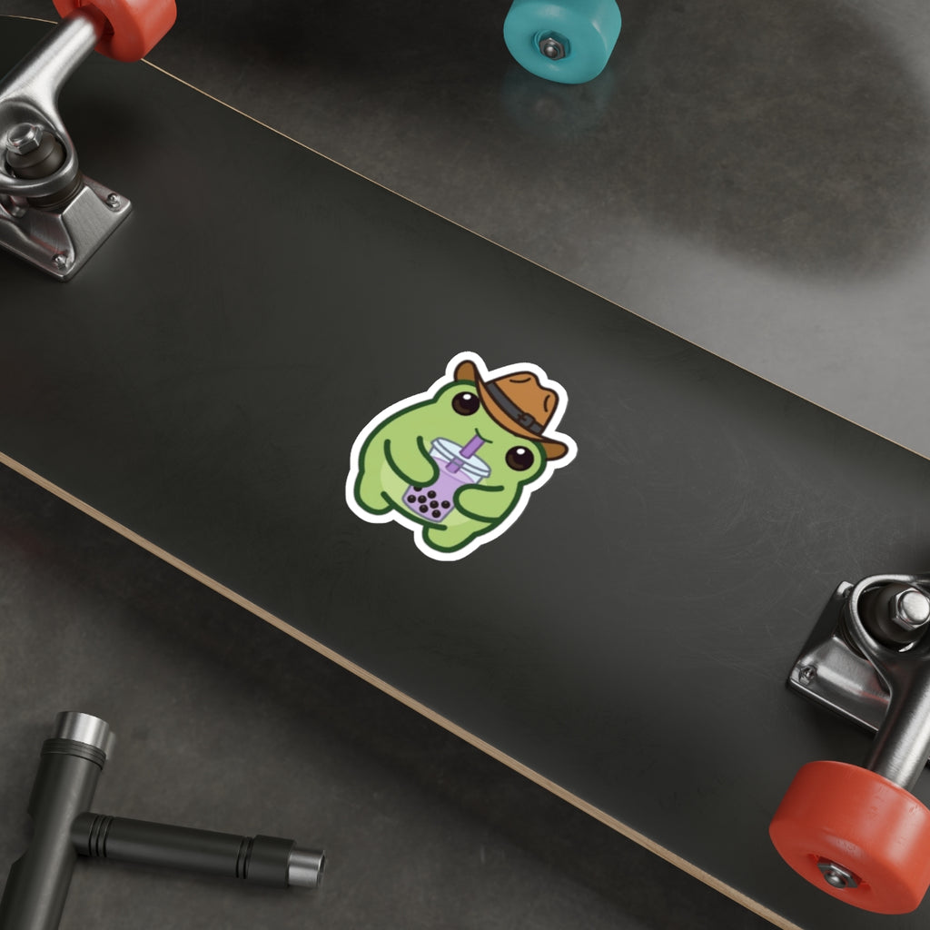 Boba Frog Die-Cut Sticker