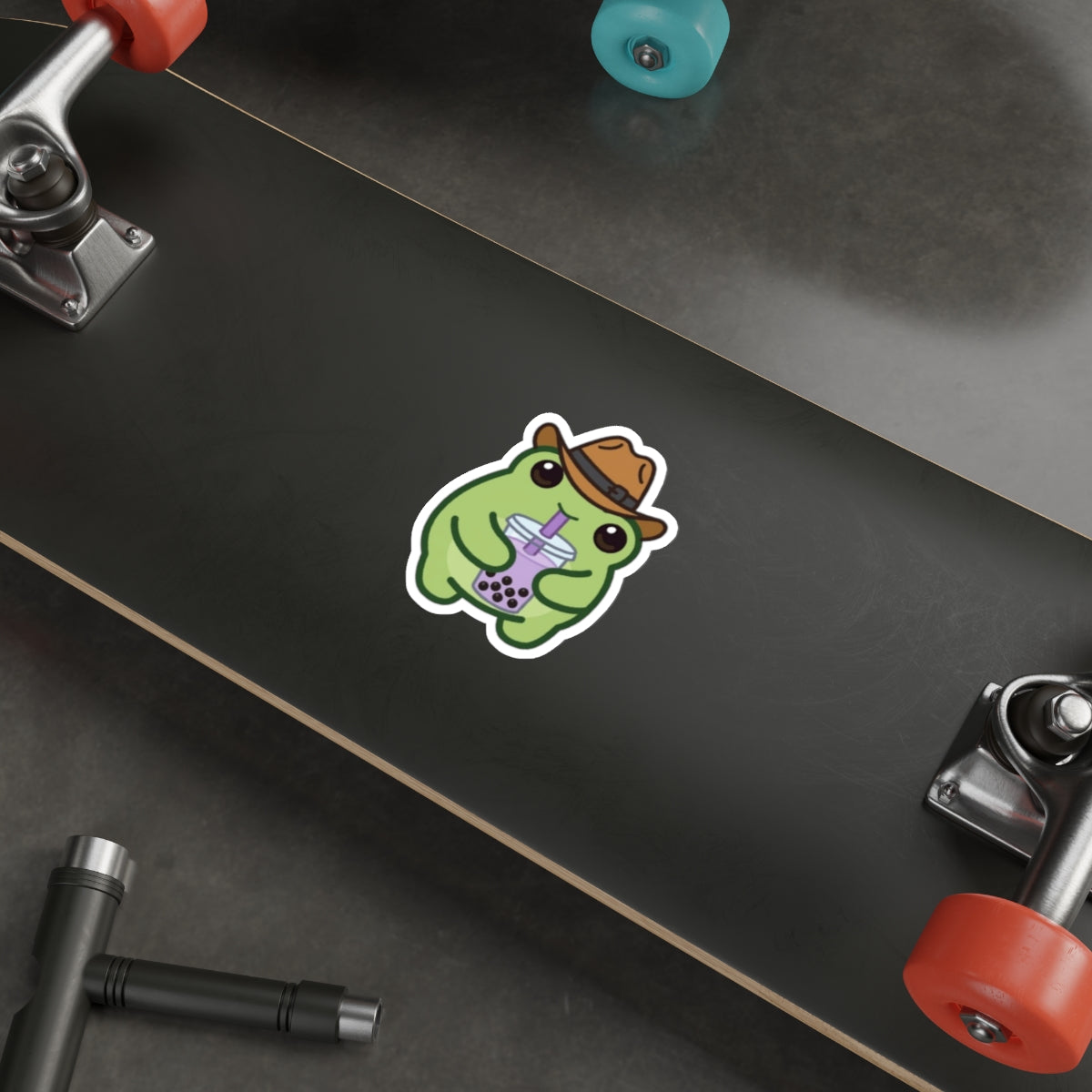 Boba Frog Die-Cut Sticker