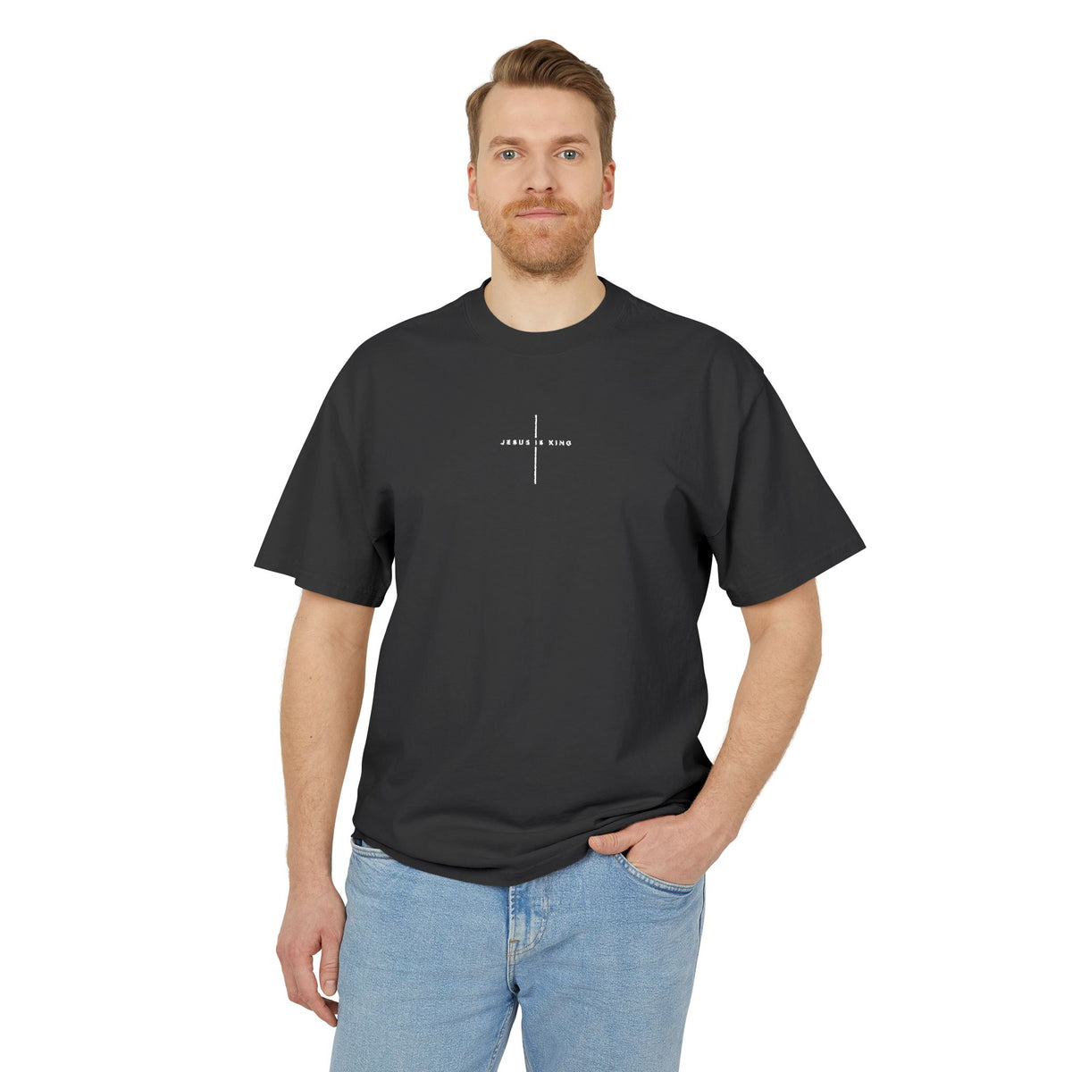 Faded Tee- Jesus is king