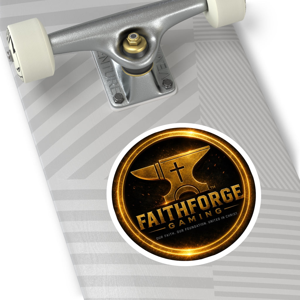 FaithForge Gaming Christian Anvil Round Sticker Indoor/Outdoor