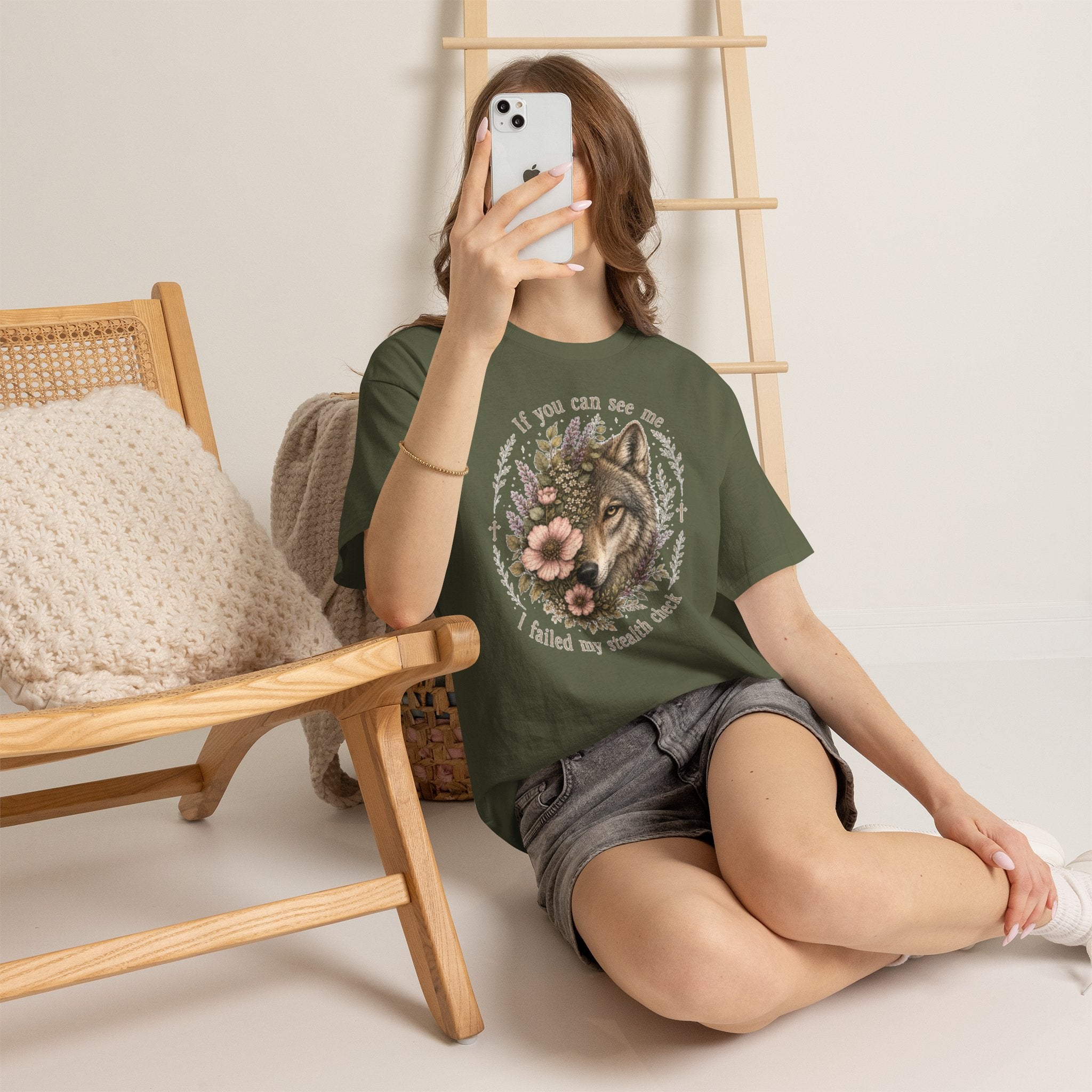 seawolf Floral Tee — "If you can see me I failed my stealth check" Graphic T-Shirt