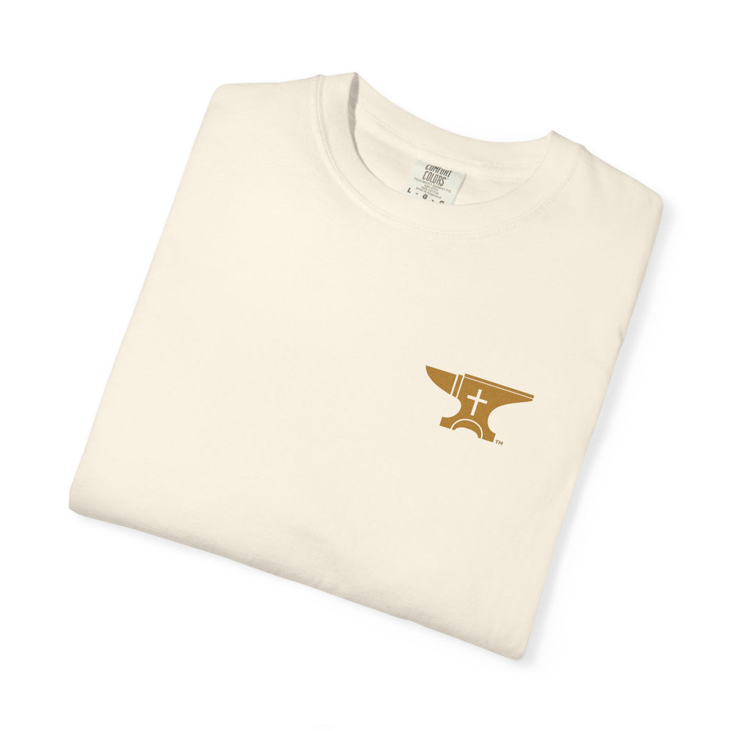 FaithForge Gaming T-Shirt — Logo Tee with Anvil & Cross (Christian Gamer Apparel)
