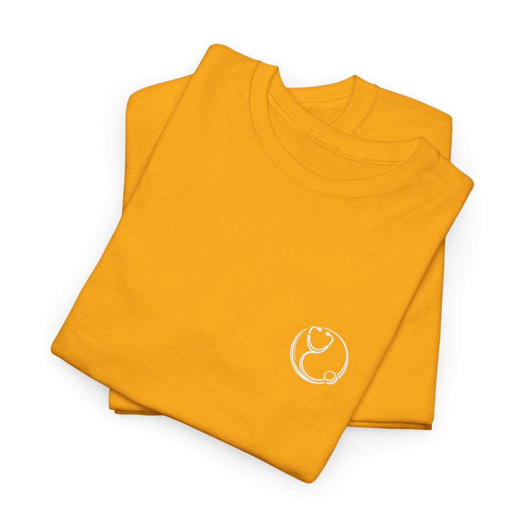 DoctorJSWAYS Let Me Explain T-Shirt — Minimal Logo Black Tee with Bold Back Text