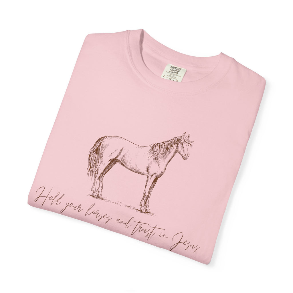 Horse Sketch T‑Shirt — Minimalist Handwritten Quote Tee