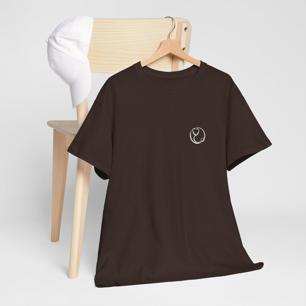 DoctorJSWAYS Let Me Explain T-Shirt — Minimal Logo Black Tee with Bold Back Text