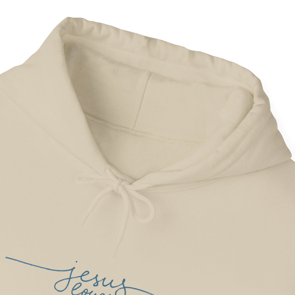 Jesus Loves You Script Hoodie — Minimal Christian Faith Pullover