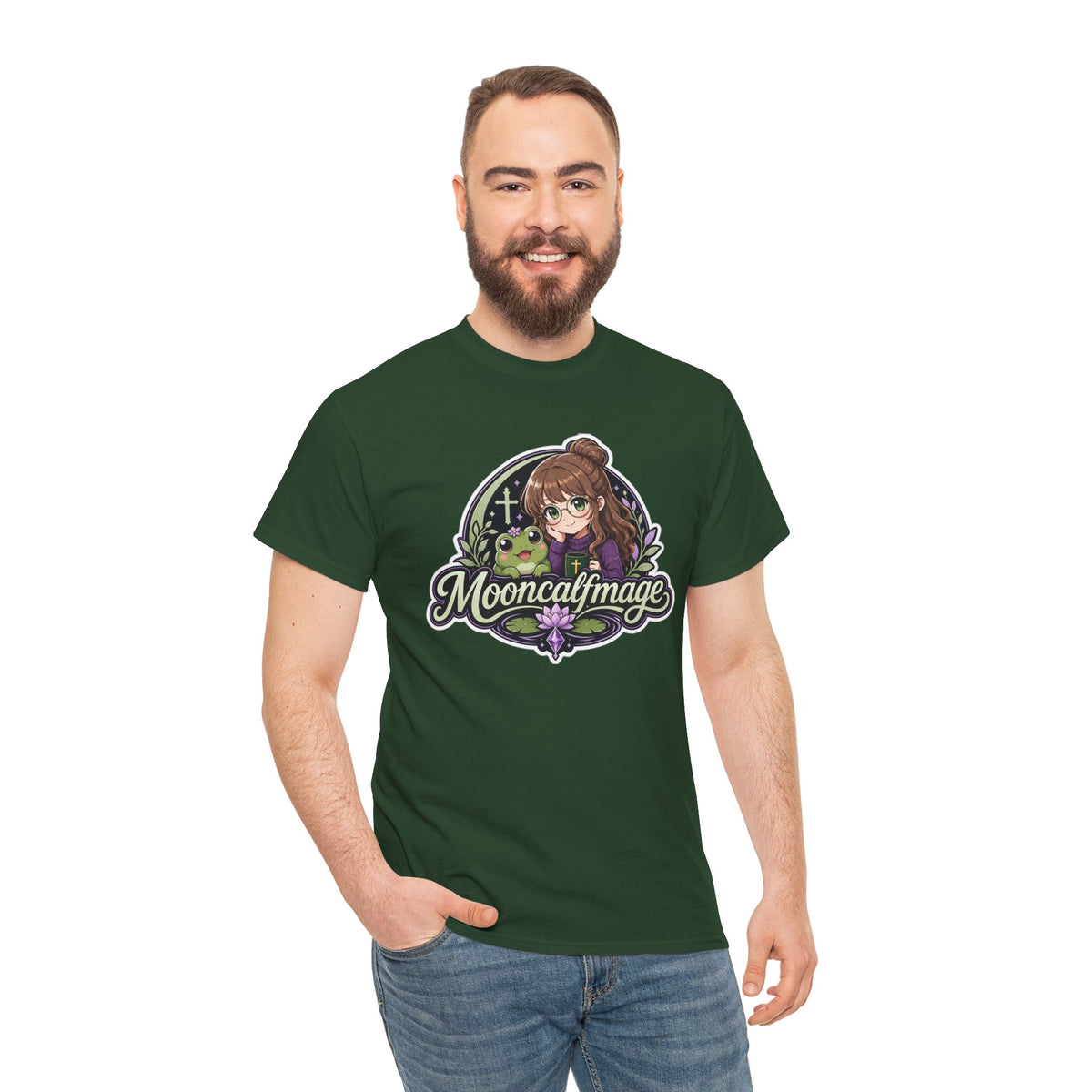 MOONCALFMAGE Logo Tee - Gamer/Streamer T-Shirt Blue GBSG (Gather)