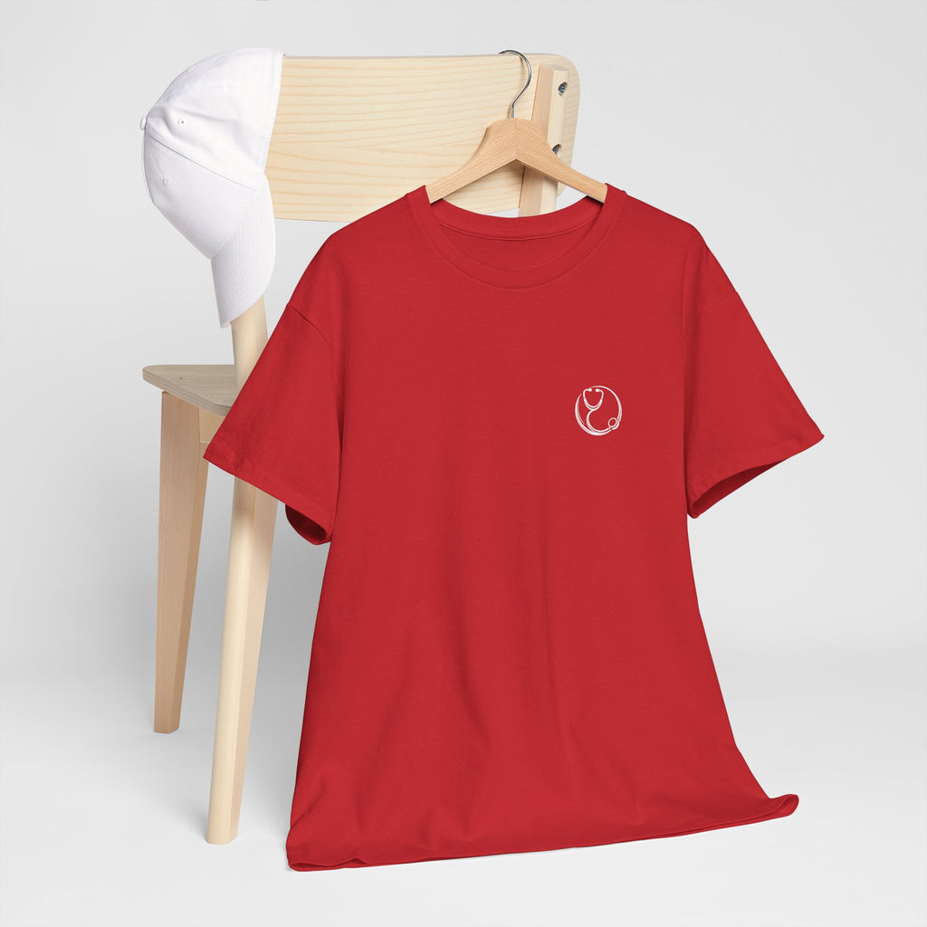 DoctorJSWAYS Let Me Explain T-Shirt — Minimal Logo Black Tee with Bold Back Text