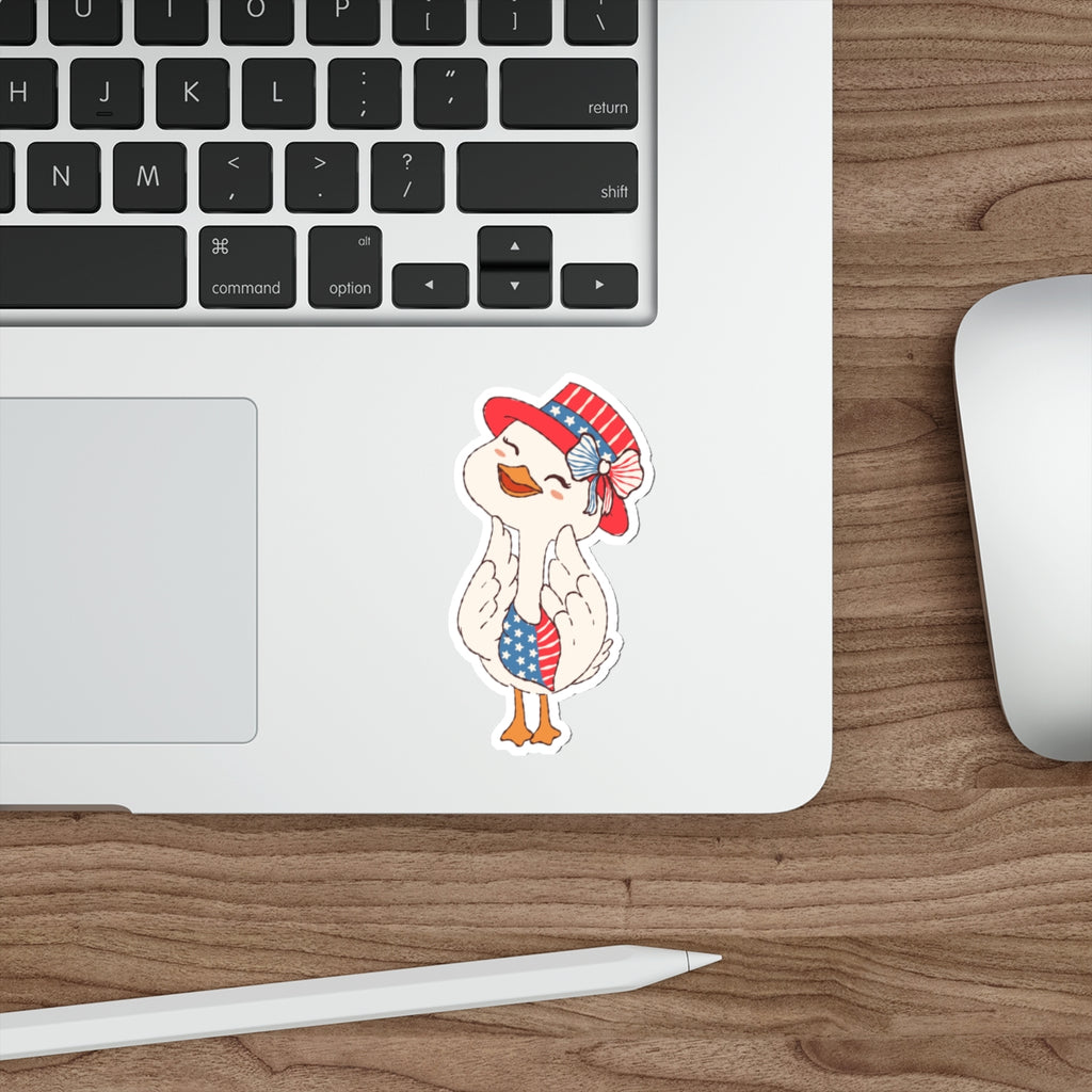 Patriotic Sticker Pack — Granny Goose 4th of July Red White Blue Die-Cut Stickers