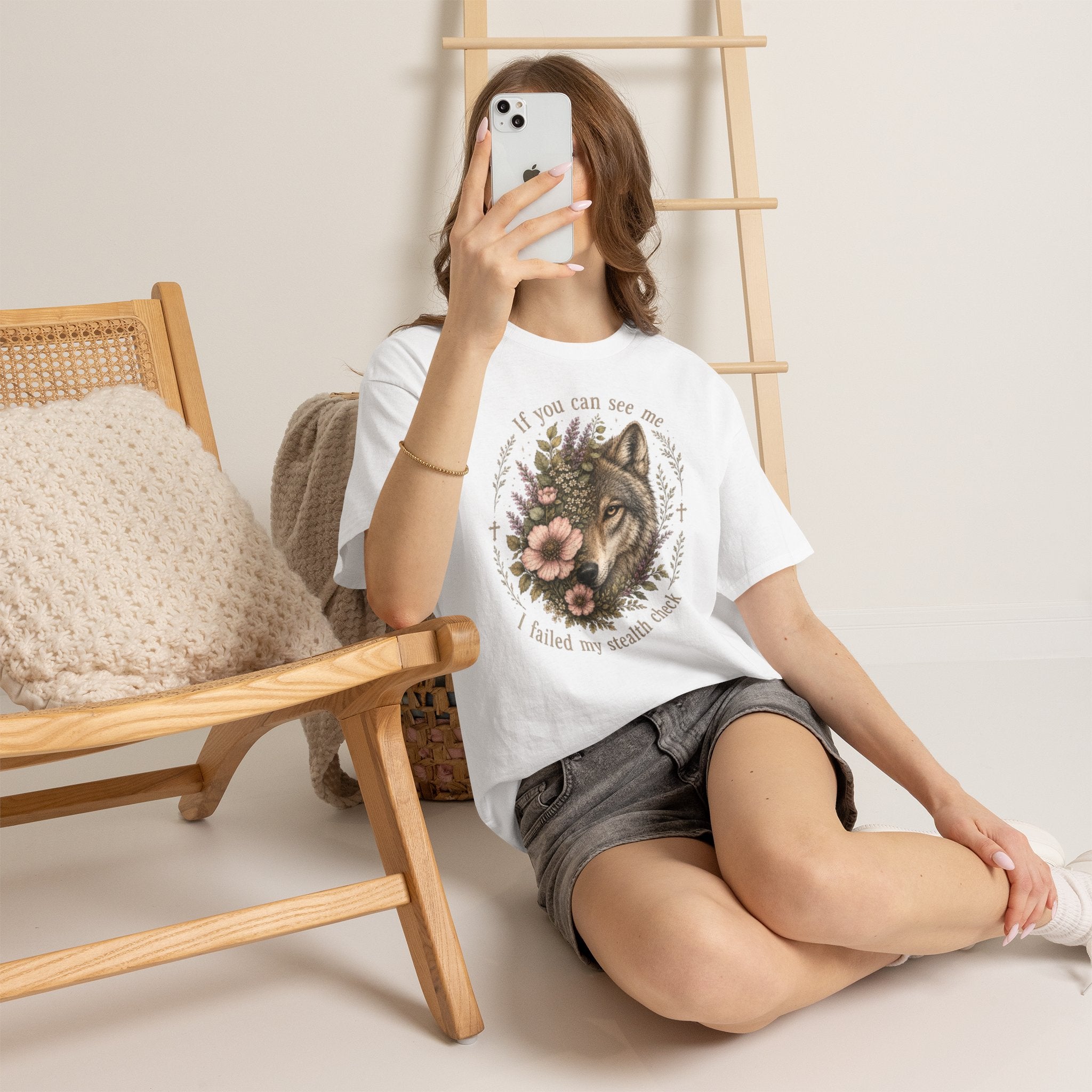 seawolf Floral Tee — "If you can see me I failed my stealth check" Graphic T-Shirt