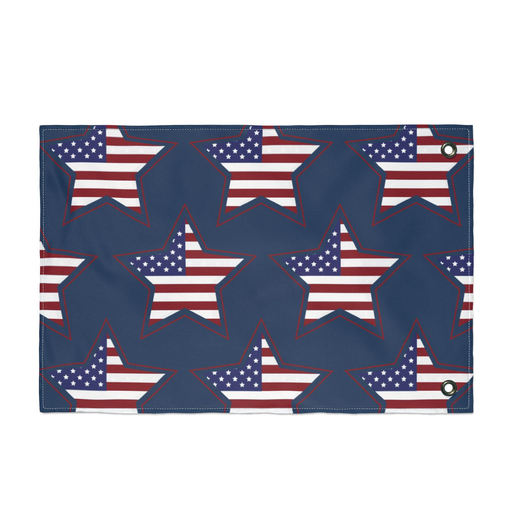 American Star Pattern Double-Sided Flag – Patriotic Stars & Stripes Garden Flag for 4th of July, Memorial Day, Veterans Day
