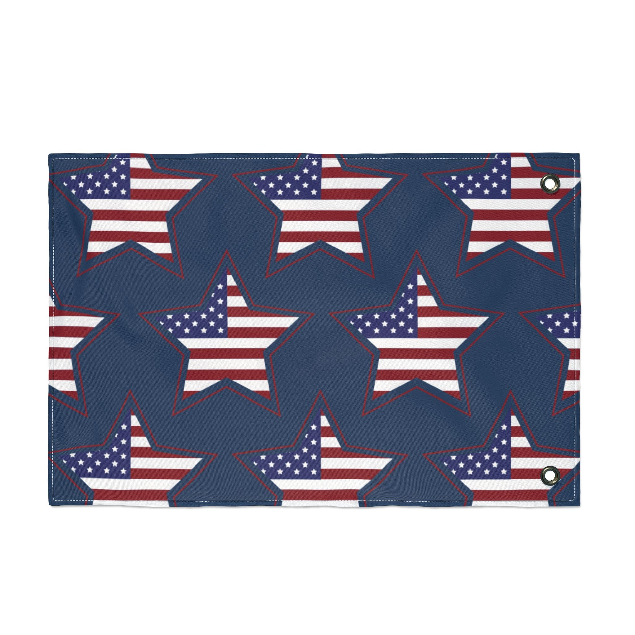 American Star Pattern Double-Sided Flag – Patriotic Stars & Stripes Garden Flag for 4th of July, Memorial Day, Veterans Day