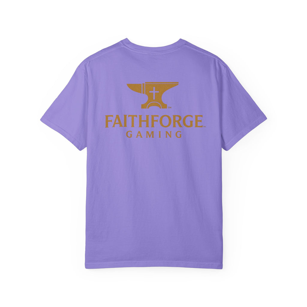 FaithForge Gaming T-Shirt — Logo Tee with Anvil & Cross (Christian Gamer Apparel)