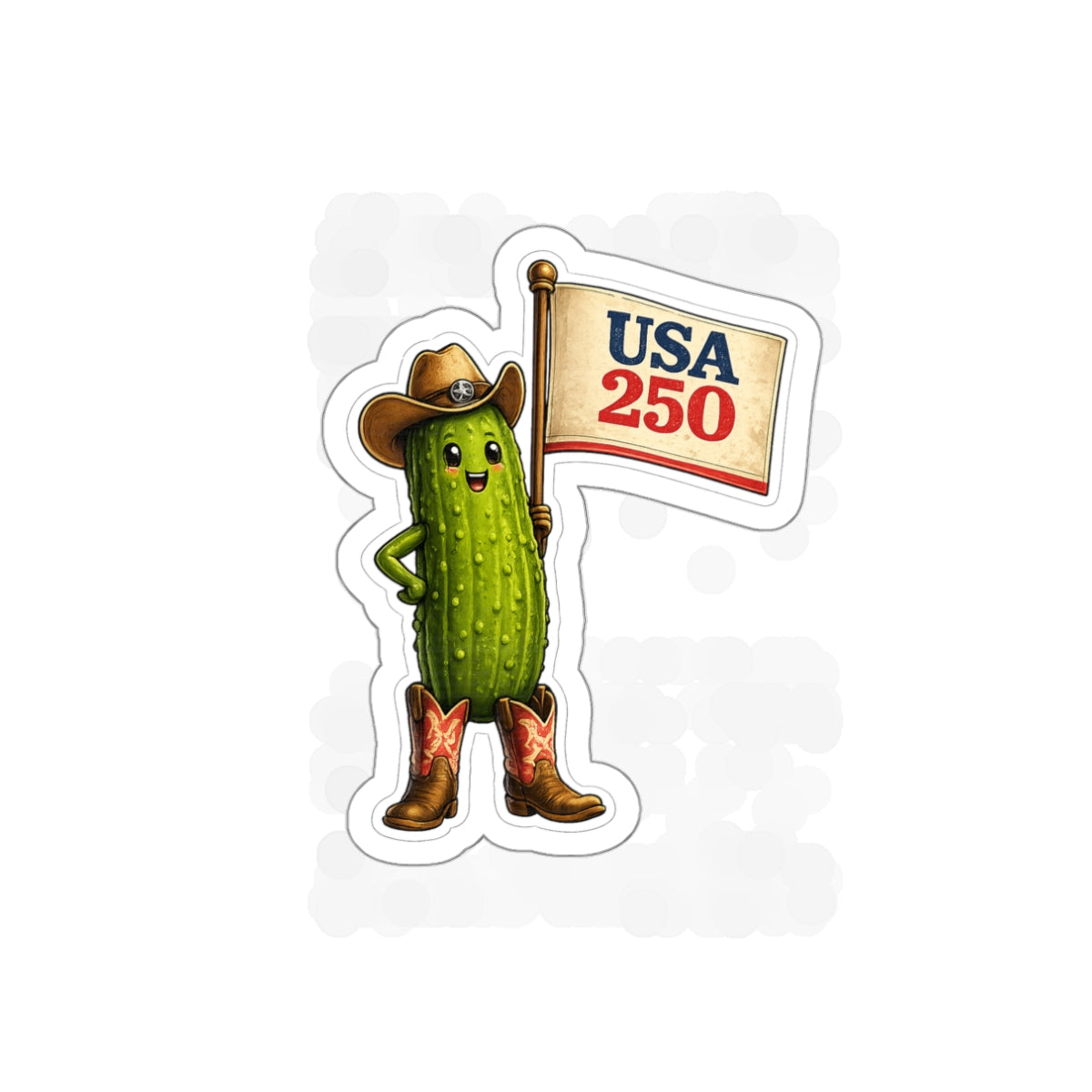 USA 250 Pickle Die-Cut Sticker