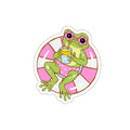 Summer Pool Vibe, Frog on float sticker