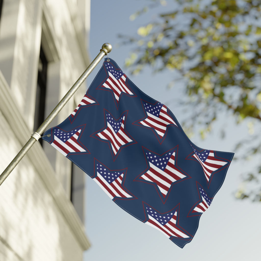 American Star Pattern Double-Sided Flag – Patriotic Stars & Stripes Garden Flag for 4th of July, Memorial Day, Veterans Day