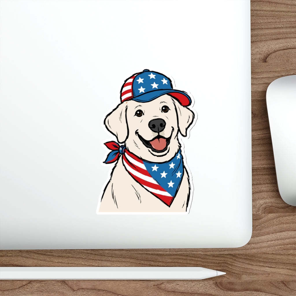 Patriotic Sticker Pack — Love your Lab 4th of July Red White Blue Die-Cut Stickers
