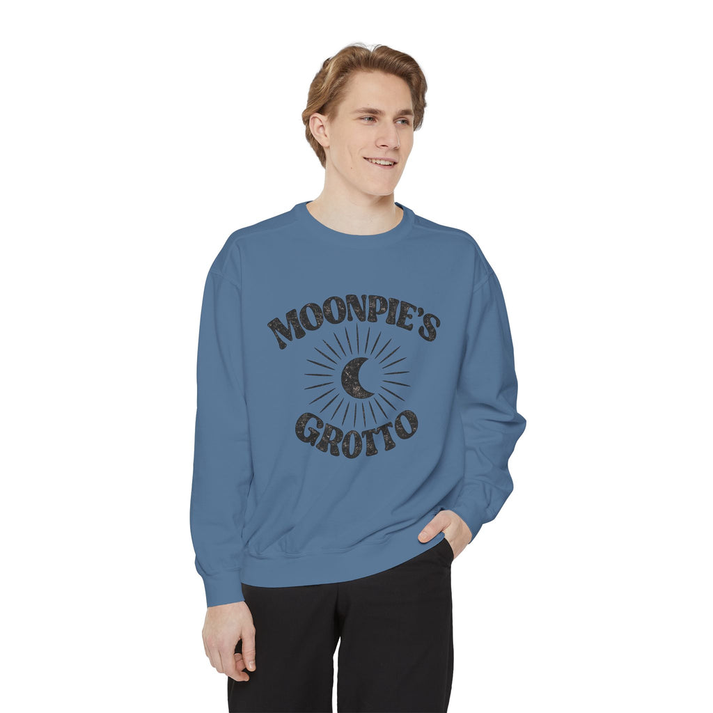 Moonpie's Grotto Sweatshirt — Vintage Celestial Moon Crewneck