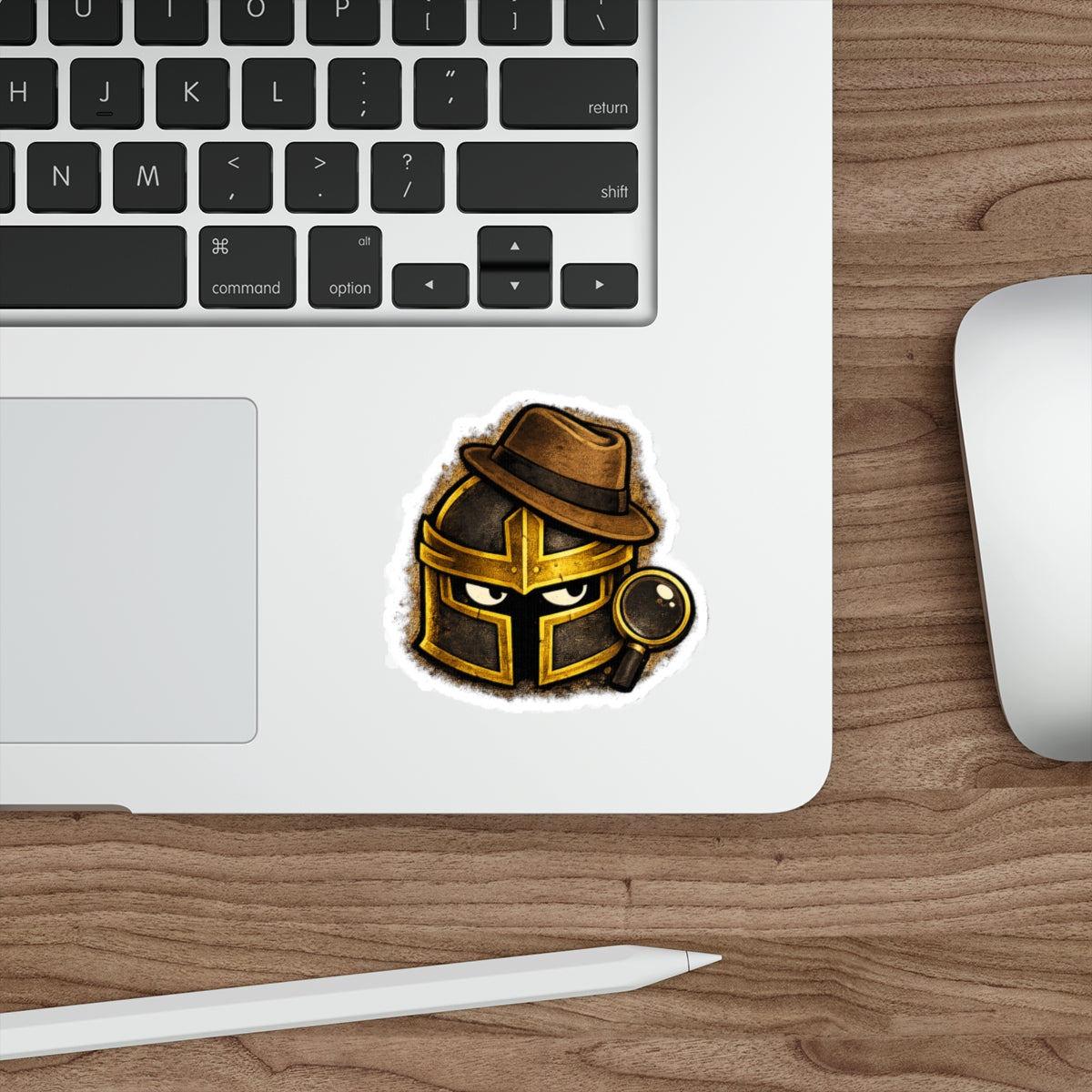 FaithForge Knight Detective Die-Cut Sticker — Water-resistant vinyl
