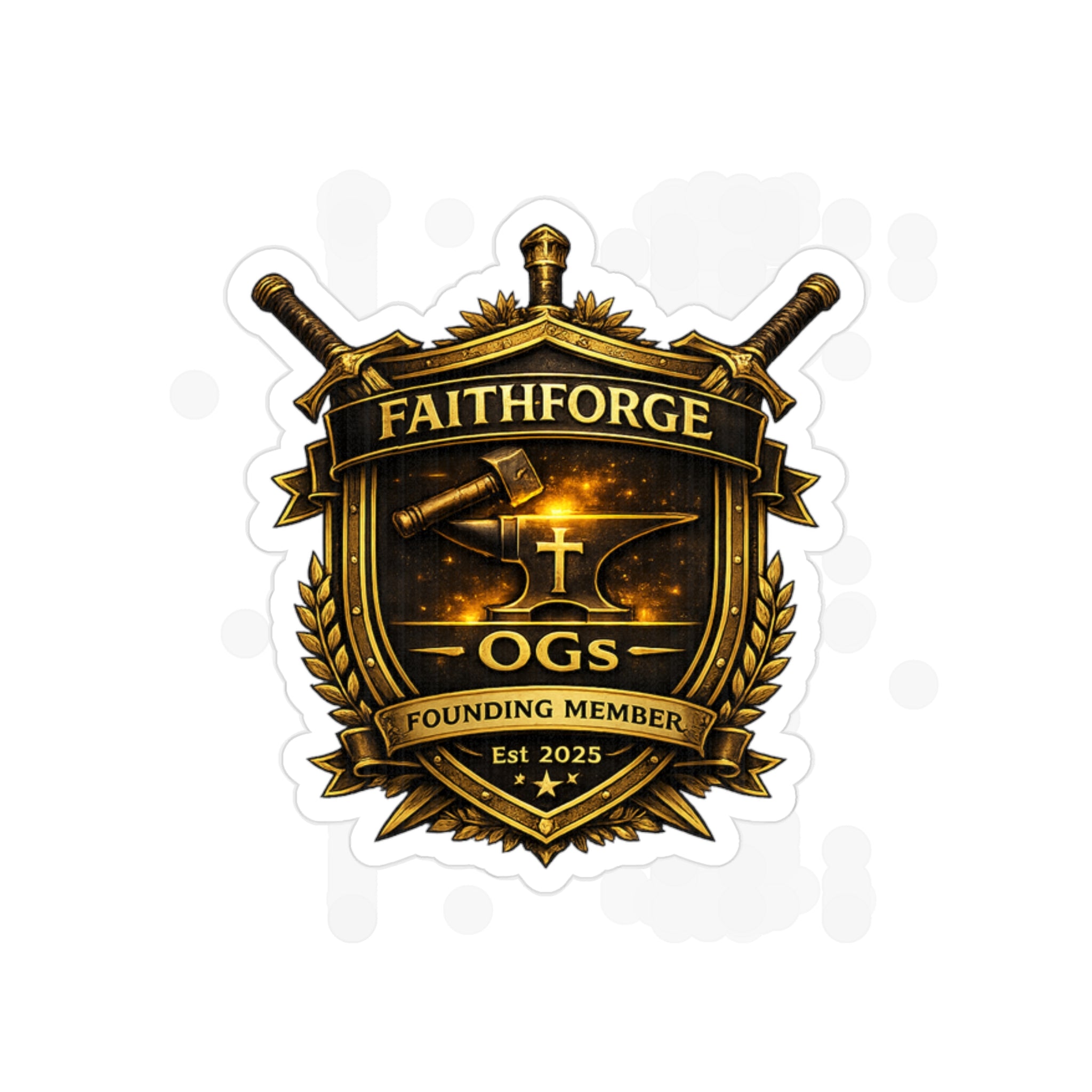 Faithforge Gaming Die-Cut Outdoor Sticker - Waterproof Transparent Logo Decal