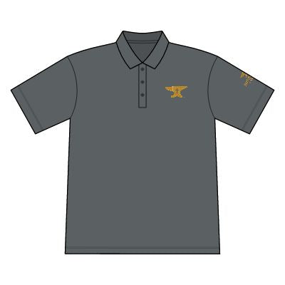Embroidered Gold Crest Polo Shirt — Classic Men's Club & Workwear