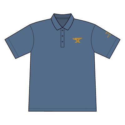 Embroidered Gold Crest Polo Shirt — Classic Men's Club & Workwear