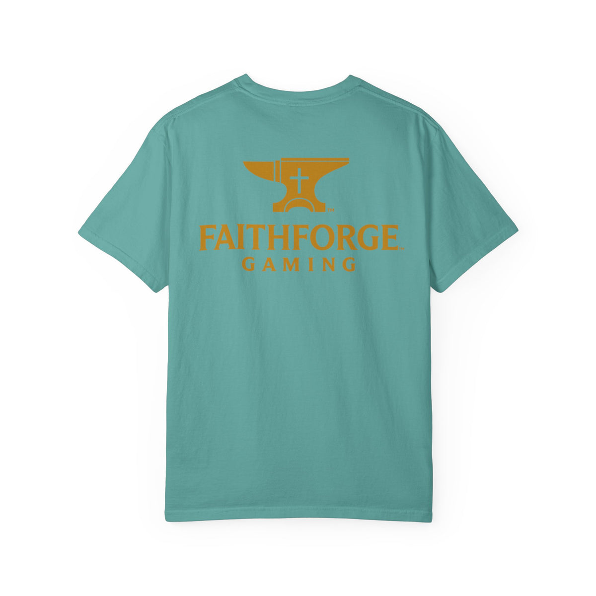 FaithForge Gaming T-Shirt — Logo Tee with Anvil & Cross (Christian Gamer Apparel)