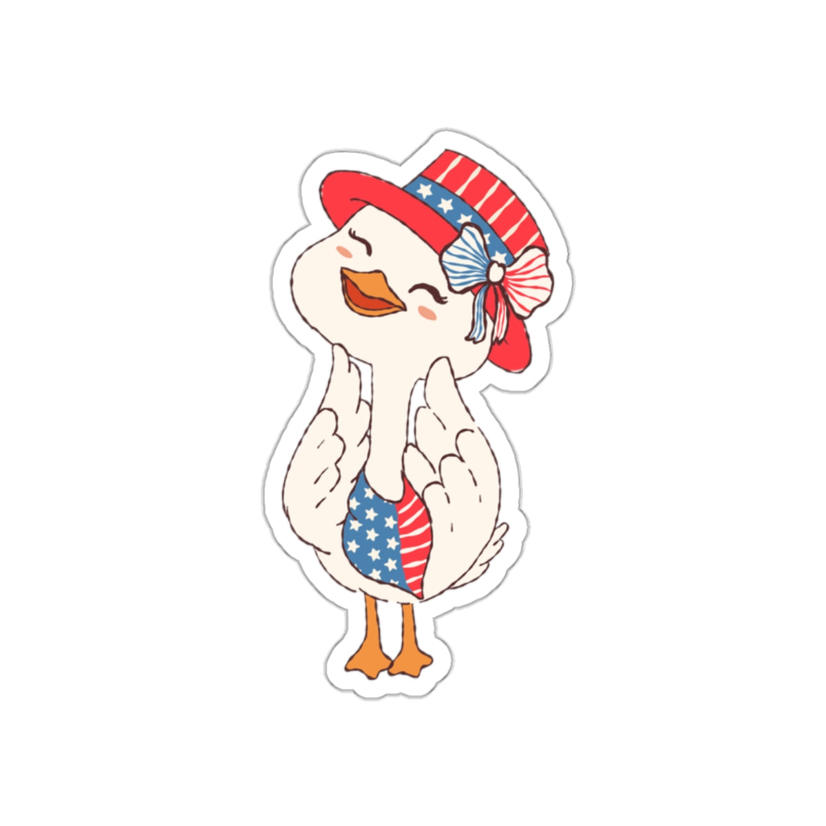Patriotic Sticker Pack — Granny Goose 4th of July Red White Blue Die-Cut Stickers