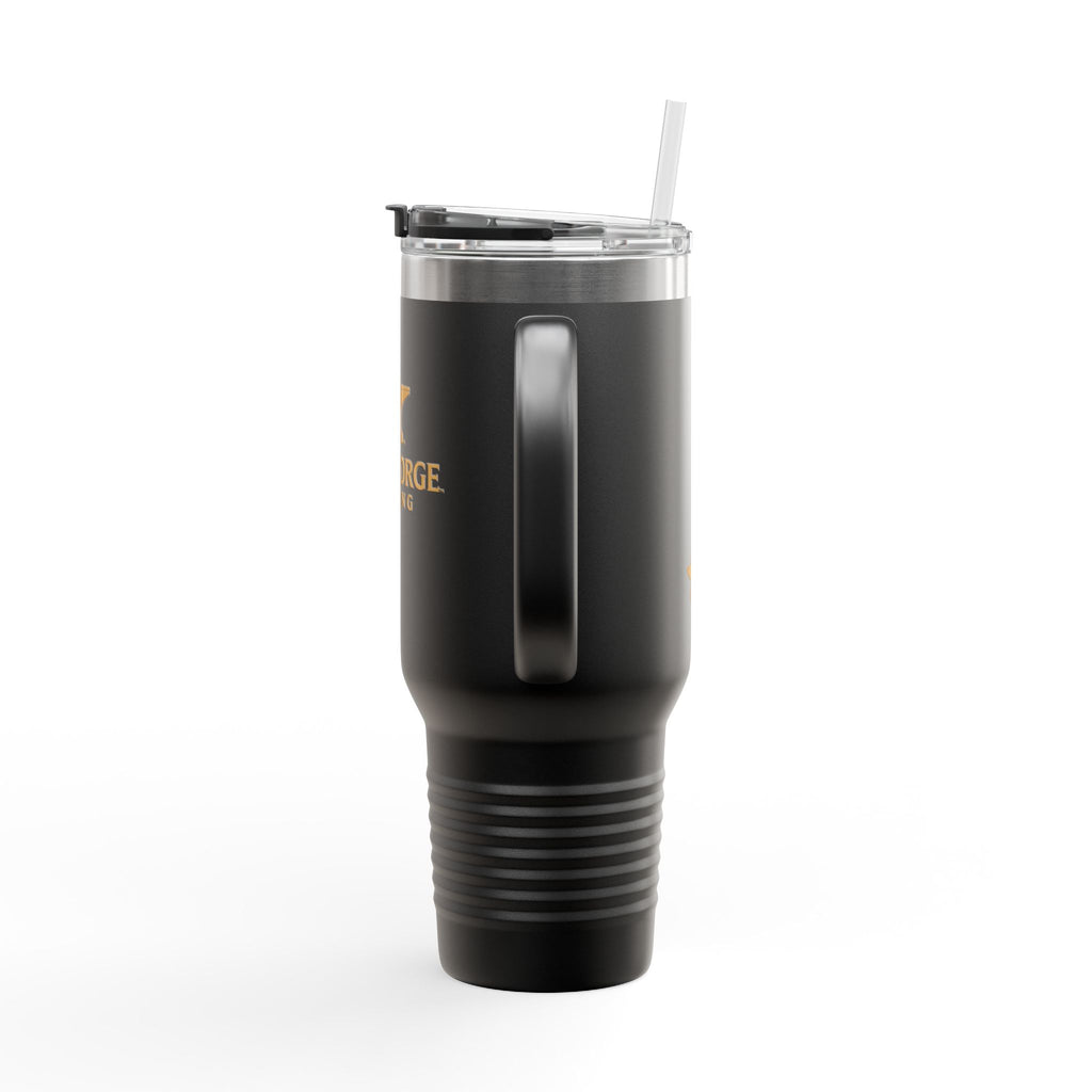 40oz Insulated Travel Mug — FaithForge Gaming Logo